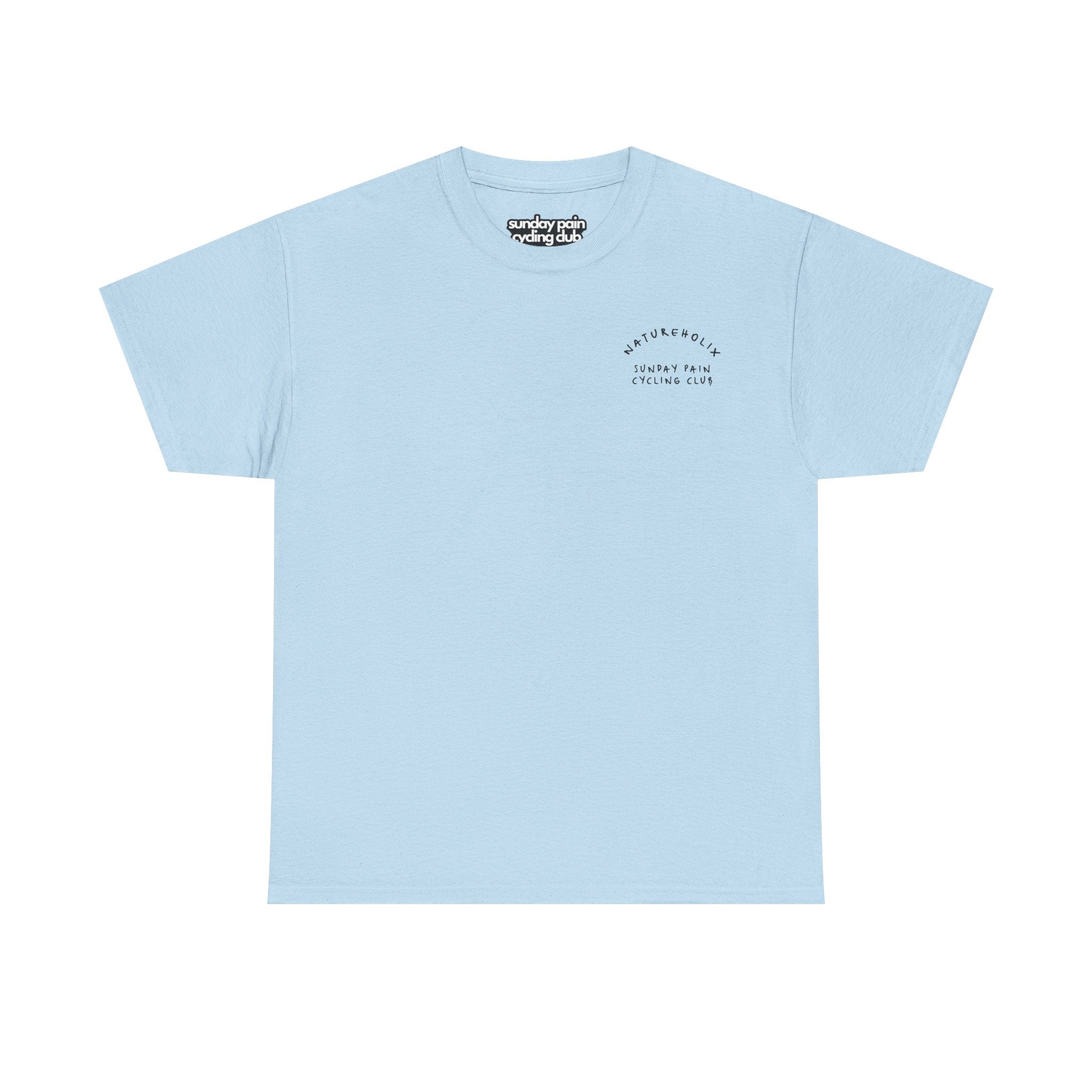 Natureholix Fine Tip T-Shirt Weiß – Cycling Shirt Herren – Schriftzug Detail