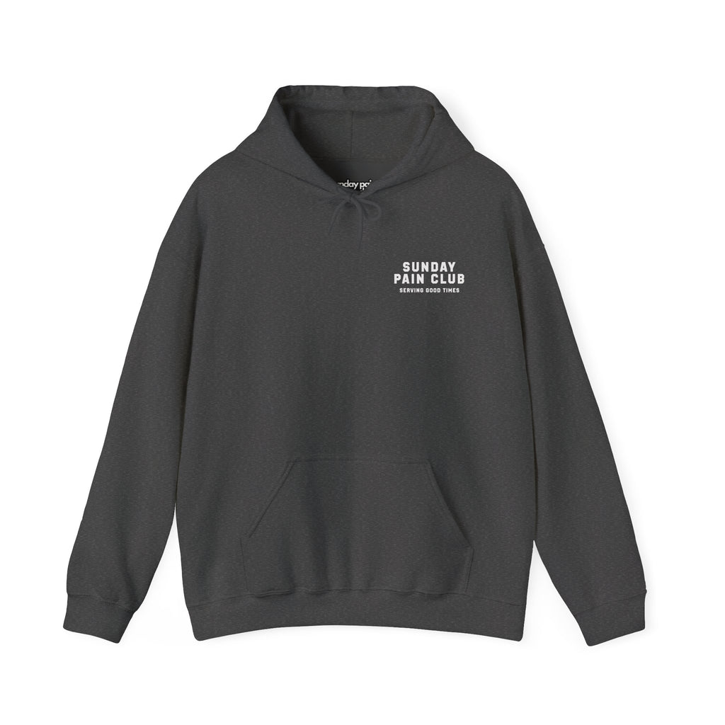 Sunday Pain Club Minimal Hoodie Navy – Cycling Pullover Natureholix – Rückseite