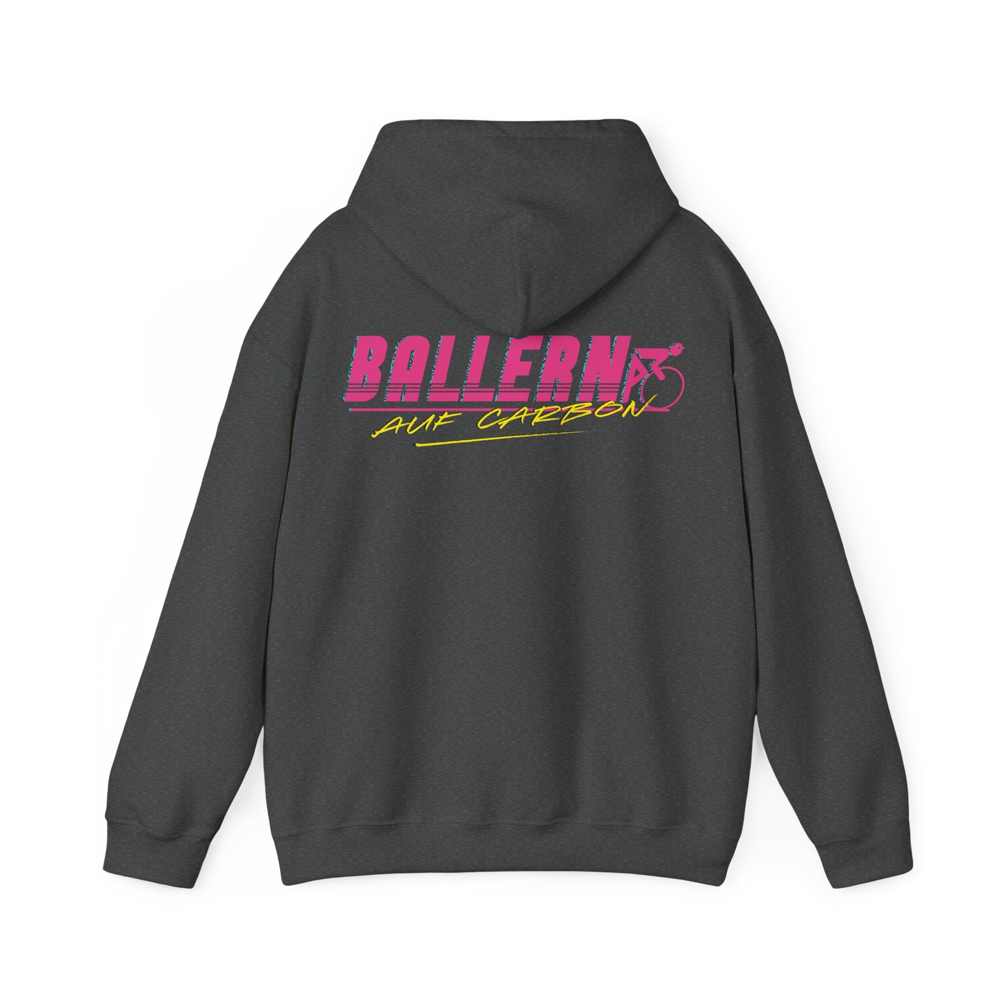 Ballern auf Carbon Hoodie Schwarz – Rennrad Pullover Natureholix – Studio-Aufnahme Vorderseite