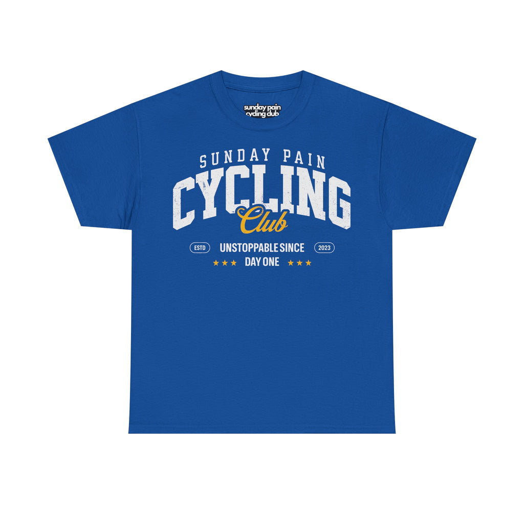 Natureholix College Block T-Shirt – Retro Cycling Shirt – Modelansicht im Lifestyle-Setting