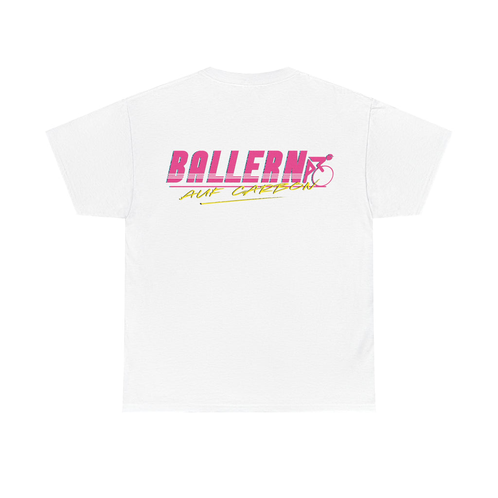Ballern auf Carbon T-Shirt – Rennrad Shirt Weiß Natureholix – Detailansicht des Prints