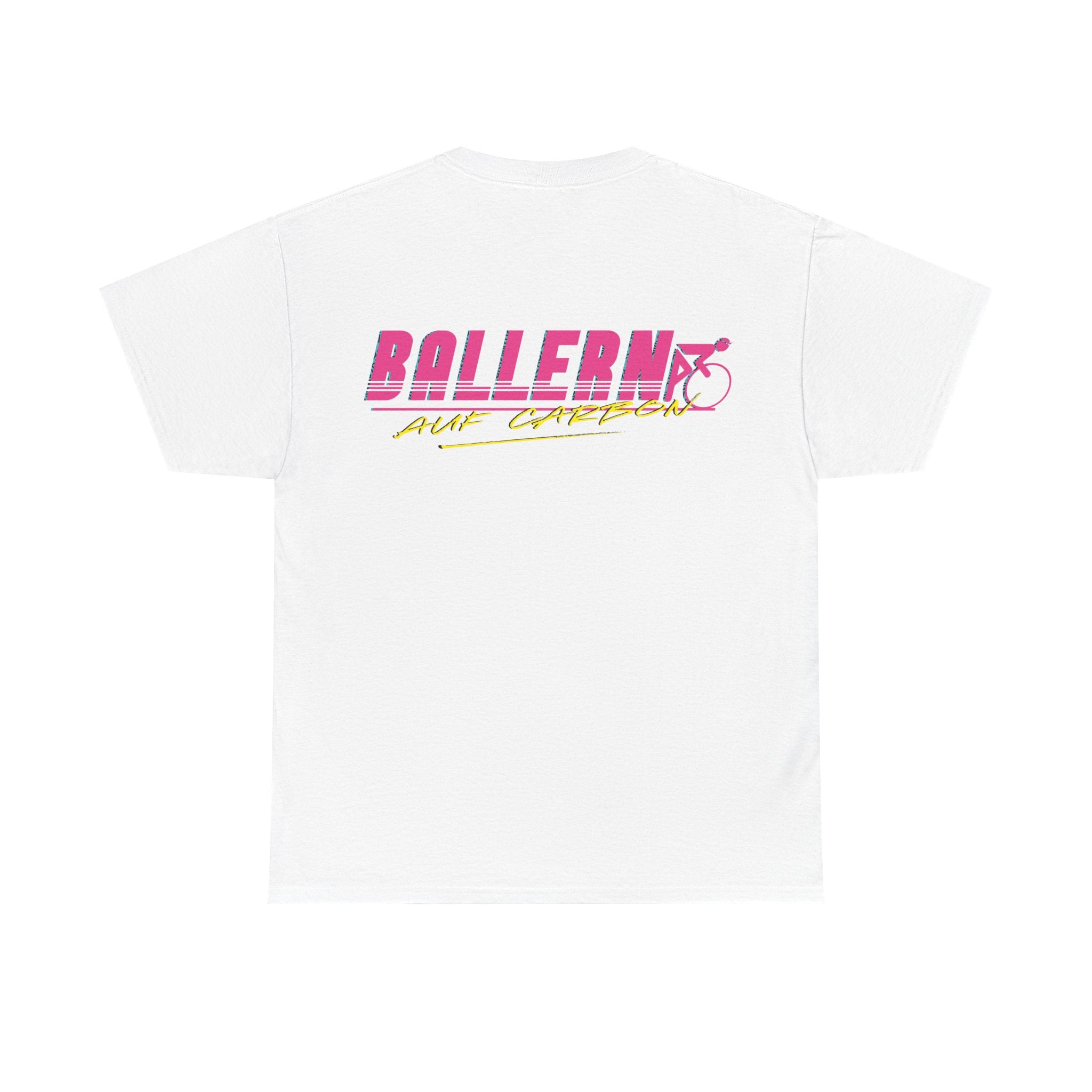 Ballern auf Carbon T-Shirt – Rennrad Shirt Weiß Natureholix – Detailansicht des Prints