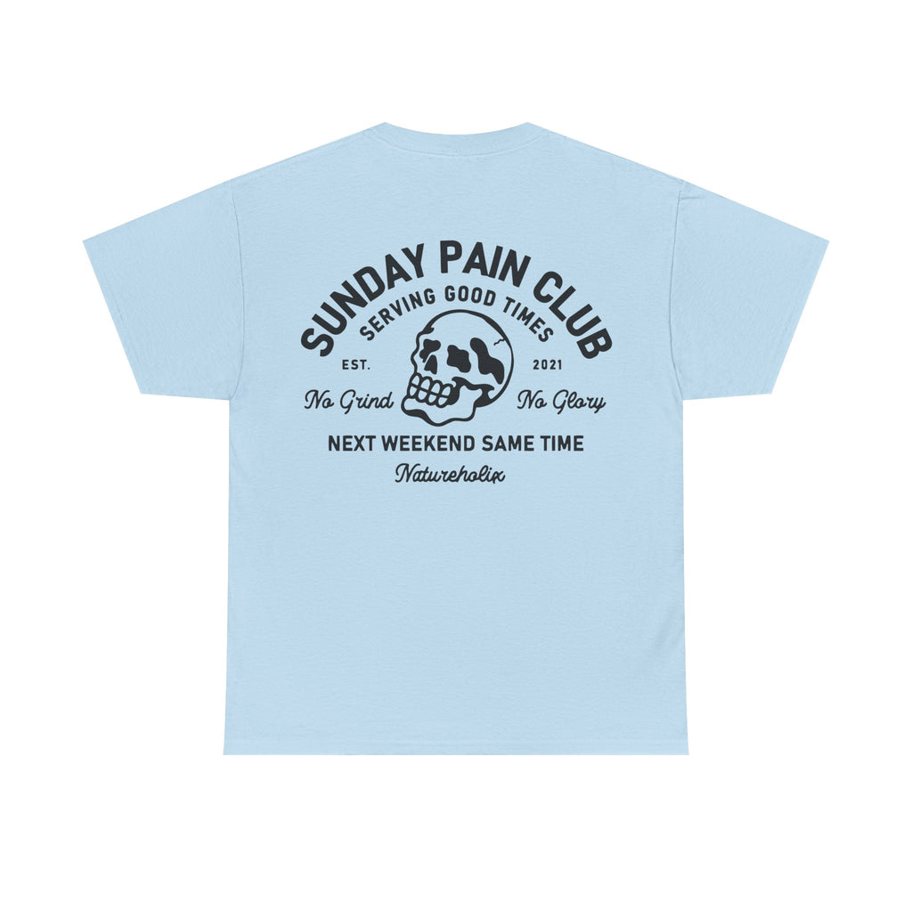 Sunday Pain Club Pastel T-Shirt – Natureholix Cycling Shirt – Cycling Casual Wear getragen im Alltag