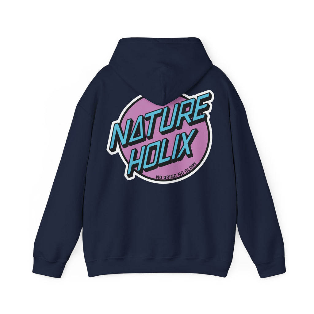 Natureholix 80er Jahre Hoodie – Retro Cycling Pullover Herren – Print Close-up